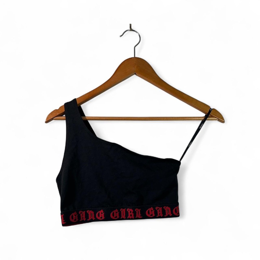 Gothic Grunge Halter Nu Metal Biker Streetwear Bralette "GIRL GANG" Whimsigoth S